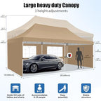 10x20 Pop Up Canopy Tent with Sidewalls, Waterproof Commercial Outdoor Instant Gazebo UV Protection 50+ Event, alternate view