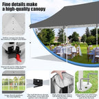 10x20 Pop Up Canopy Tent with Sidewalls, Waterproof Commercial Outdoor Instant Gazebo UV Protection 50+ Event, alternate view
