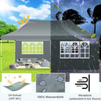 10x20 Pop Up Canopy Tent with Sidewalls, Waterproof Commercial Outdoor Instant Gazebo UV Protection 50+ Event, alternate view