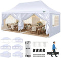 10x20 Pop Up Canopy Tent with Sidewalls, Waterproof Commercial Outdoor Instant Gazebo UV Protection 50+ Event
