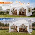 10x20 Pop Up Canopy Tent with Sidewalls, Waterproof Commercial Outdoor Instant Gazebo UV Protection 50+ Event, alternate view