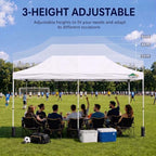 10x20 Pop Up Canopy Tent with Sidewalls, Waterproof Commercial Outdoor Instant Gazebo UV Protection 50+ Event, alternate view