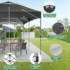 10x20 Pop Up Canopy Tent Without Removable Sidewalls, One Push Party Tent Outdoor Waterproof Event Canopy with, alternate