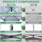 10x20 Pop Up Canopy Tent Without Removable Sidewalls, One Push Party Tent Outdoor Waterproof Event Canopy with, alternate