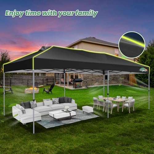 10x20 Pop Up Canopy Tent Without Removable Sidewalls, One Push Party Tent Outdoor Waterproof Event Canopy with, alternate