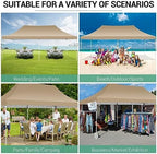 10x20 Pop up Canopy with 4 Removable Sidewalls, Outdoor Tents for Parties, Waterproof & UV50+, with Extra 4, alternate view 2