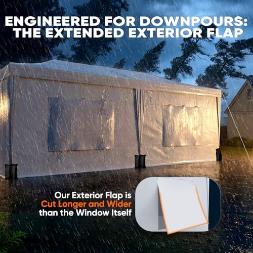 10x20 Pop Up Canopy with 6 Sidewalls & Mesh Windows, alternate view 5