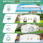 10x20 Pop Up Canopy with 6 Sidewalls One Push Setup, White in White, alternate view 3