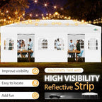 10x20 Pop Up Canopy with 6 Sidewalls One Push Setup, White in White, alternate view 4