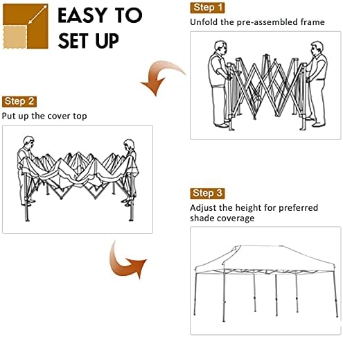 10x20 Pop Up Canopy with 6 Sidewalls, Waterproof Outdoor Commercial Instant Tent, Tent for Parties Beach Camping, alternate