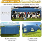 10x20 Pop up Canopy with Sidewalls, One Push Outdoor Tents for Parties Waterproof Canopy Tent with Reinforce, alternate view