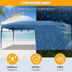 10x20 Pop up Canopy with Sidewalls, One Push Outdoor Tents for Parties Waterproof Canopy Tent with Reinforce, alternate view