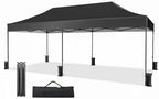 10x20 Pop Up Canopy Without Sidewalls - Breezy Open-Air Instant Shelter with Roller Bag & Sandbag - Outdoor
