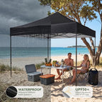 10x20 Pop Up Canopy Without Sidewalls - Breezy Open-Air Instant Shelter with Roller Bag & Sandbag - Outdoor, alternate view 7