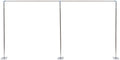 10x20ft Backdrop Stand Pipe Kit, Curtain Frame Professional Background Support Telescopic Stainless Steel Wall