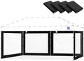 10x20ft Clear Sidewalls for 10x20ft Canopy Frame (Black, 4pcs Only) in 10x20ft in Black