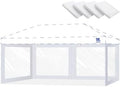10x20ft Clear Sidewalls for 10x20ft Canopy Frame (White, 4pcs Only) in 10x20ft in White