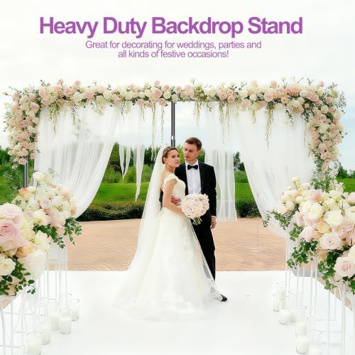 10x20ft Heavy Duty Backdrop Stand, Pipe and Drape Stand, Black in 10x20ft in Black, alternate view 6