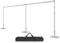 10x20ft Heavy Duty Backdrop Stand, Pipe and Drape Stand, Silver in 10x20ft in Silver