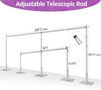 10x20ft Heavy Duty Backdrop Stand, Pipe and Drape Stand, Silver in 10x20ft in Silver, alternate view 2
