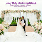 10x20ft Heavy Duty Backdrop Stand, Pipe and Drape Stand, Silver in 10x20ft in Silver, alternate view 6