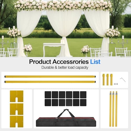 10x20ft Heavy Duty Pipe and Drape Backdrop Stand Kit -Gold in 10x20ft, alternate view 6