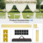 10x20ft Heavy Duty Pipe and Drape Backdrop Stand Kit -Gold in 10x20ft, alternate view 6