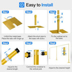 10x20ft Heavy Duty Pipe and Drape Backdrop Stand Kit -Gold in 10x20ft, alternate view 7