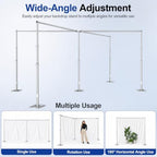 10x20ft Heavy Duty Pipe and Drape Backdrop Stand with Handle Base in 10x20ft, alternate view 7