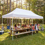10x20FT Heavy Duty Pop Up Canopy Tent, Outdoor Shlter with Roller Bag, White in 10x20FT in White, alternate view 5