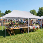 10x20FT Heavy Duty Pop Up Canopy Tent, Outdoor Shlter with Roller Bag, White in 10x20FT in White, alternate view 6