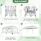 10X20Ft Outdoor Party Tent Gazebo with 6 Sidewalls, Waterproof Gazebo Pop Up Canopy Tent, Heavy Duty Commercial, alternate