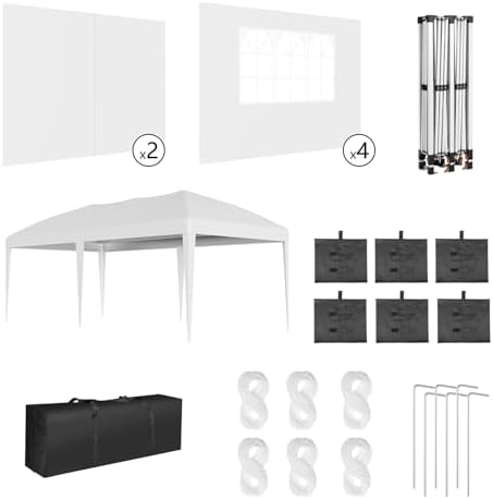 10X20Ft Outdoor Party Tent Gazebo with 6 Sidewalls, Waterproof Gazebo Pop Up Canopy Tent, Heavy Duty Commercial, alternate