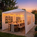 10x20FT Party Tent, 300 Sq Ft Outdoor Event Canopy, White in 10x20FT in White