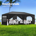 10x20ft Party Tent, Outdoor Canopy Tent Carport with 6 Removable Sidewalls, Wedding Event Shelter BBQ Wedding, alternate view