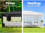 10x20ft Party Tent, Outdoor Canopy Tent Carport with 6 Removable Sidewalls, Wedding Event Shelter BBQ Wedding, alternate view