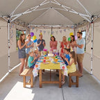 10x20FT Pop Up Canopy Tent with 6 Mesh Window Sidewalls, Outdoor, Khaki in 10x20FT in Khaki, alternate view 6