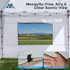 10x20FT Pop Up Canopy Tent with 6 Mesh Window Sidewalls, Outdoor, White in 10x20FT in White, alternate view 3