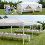 10x20ft Pop Up Canopy Tent with 6 Sidewalls with Carry Bag (White) in 10x20ft in White, alternate view 2