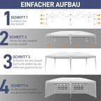 10x20ft Pop Up Canopy Tent with 6 Sidewalls with Carry Bag (White) in 10x20ft in White, alternate view 4