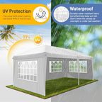 10x20ft Pop Up Canopy Tent with 6 Sidewalls with Carry Bag (White) in 10x20ft in White, alternate view 6