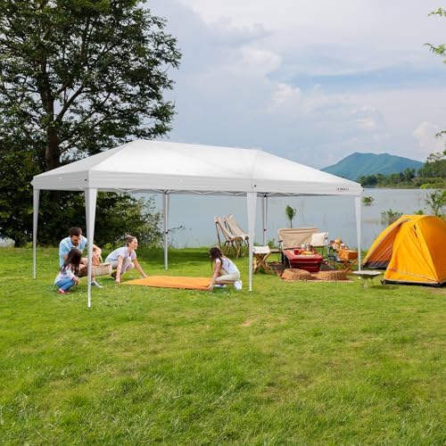 10x20ft Pop Up Canopy Tent with 6 Sidewalls with Carry Bag (White) in 10x20ft in White, alternate view 7
