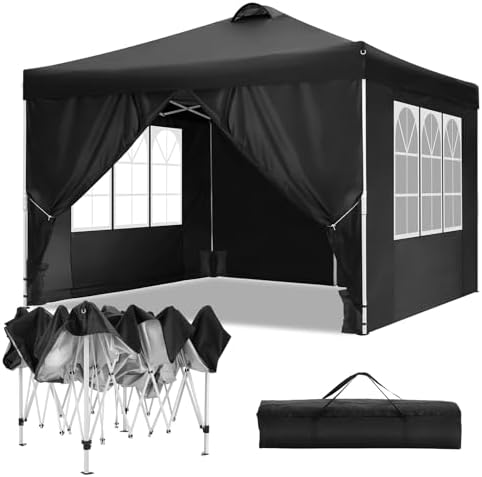 10x20FT Pop up Canopy with 4 Removable Sidewalls, Outdoor Canopy Tent for Party Wedding Event, Portable with