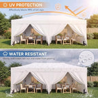 10x20ft Pop Up Canopy with Mesh Windows, Heavy Duty Party Tent, White in 10x20ft in White, alternate view 6