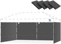 10x20ft Sidewalls for Canopy, Dusk Gray(4Pcs Sidewalls Only) in 10x20ft