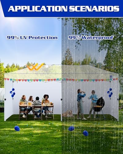 10x20ft Sidewalls for Canopy, Dusk Gray(4Pcs Sidewalls Only) in 10x20ft, alternate view 6
