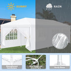 10x30 FT Outdoor Heavy Duty Party Tent with Removable Sidewalls for Wedding in 10x30 FT, alternate view 4