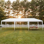 10x30 FT Outdoor Party Tent, Waterproof Canopy Shelter, White in 10x30 FT in White