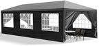 10x30 FT Outdoor Party Tent with 8 Removable Sidewalls, Waterproof Canopy Patio Wedding Gazebo for Backyard, alternate view 4
