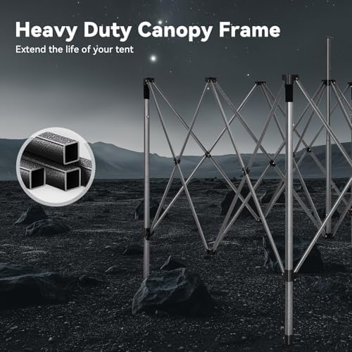 10x30 Heavy Duty Pop Up Canopy Tent with 8 Sidewalls, Dark Blue in Dark Blue, alternate view 4